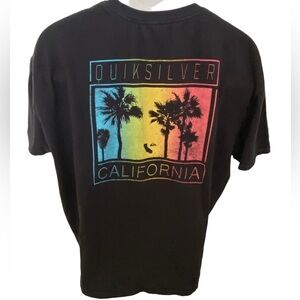 QUIKSILVER California Colorful Surf Tee Shirt Men XL Regular Fit